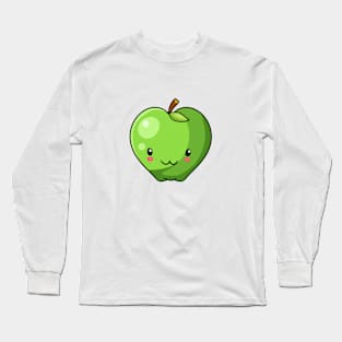 Kawaii apple fruit Long Sleeve T-Shirt